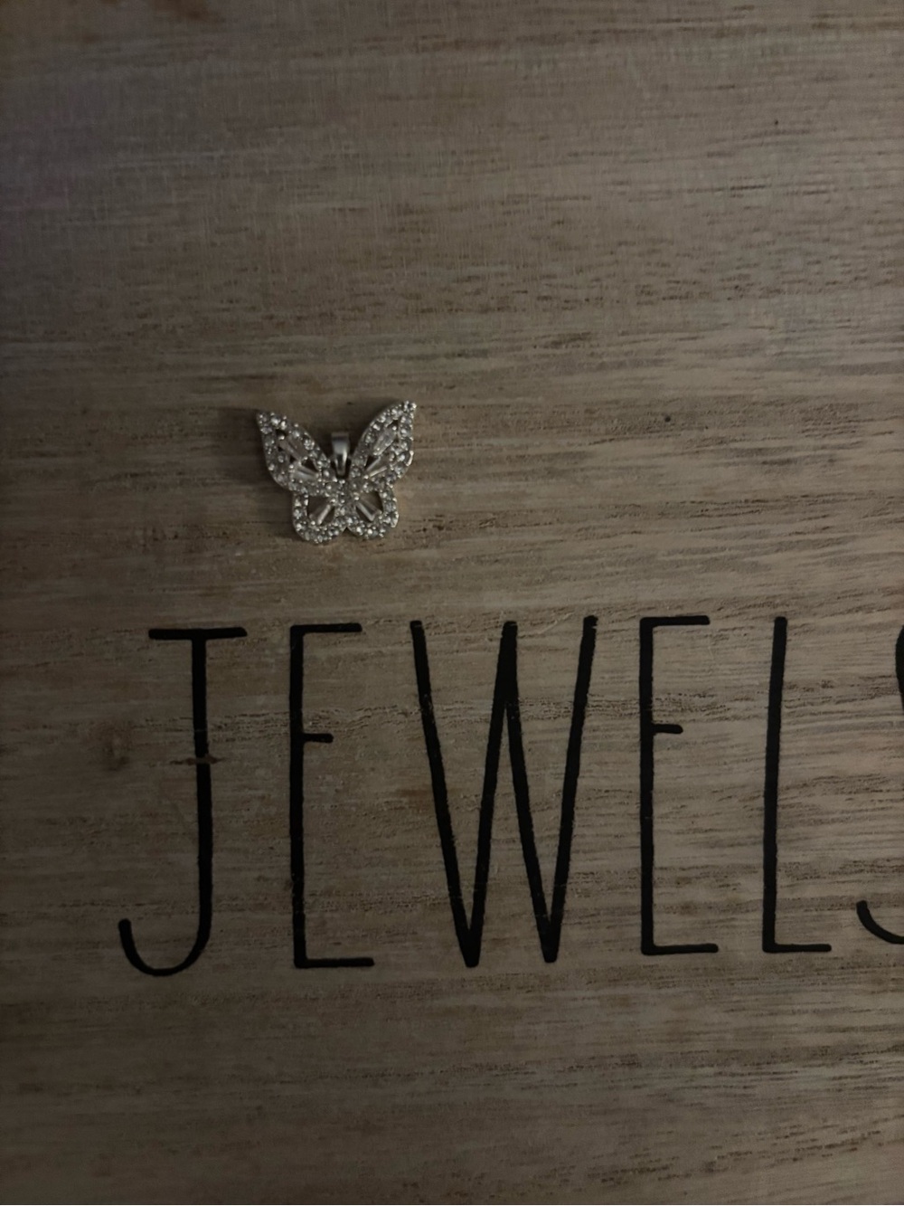 Silver Butterfly Crystal Pendant - Women Jewelry